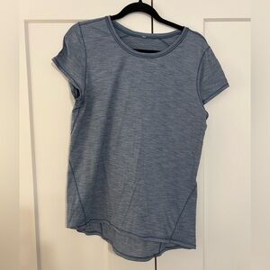 Lululemon Large / Size 10 short sleeve blue athletic top